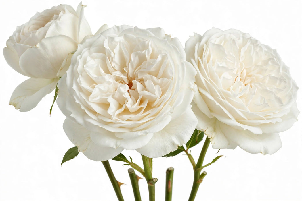 Next Day Delivery - ROSE WHITE O'HARA 60cm 6cm 25st - White - 100 Stems [LIMITED]