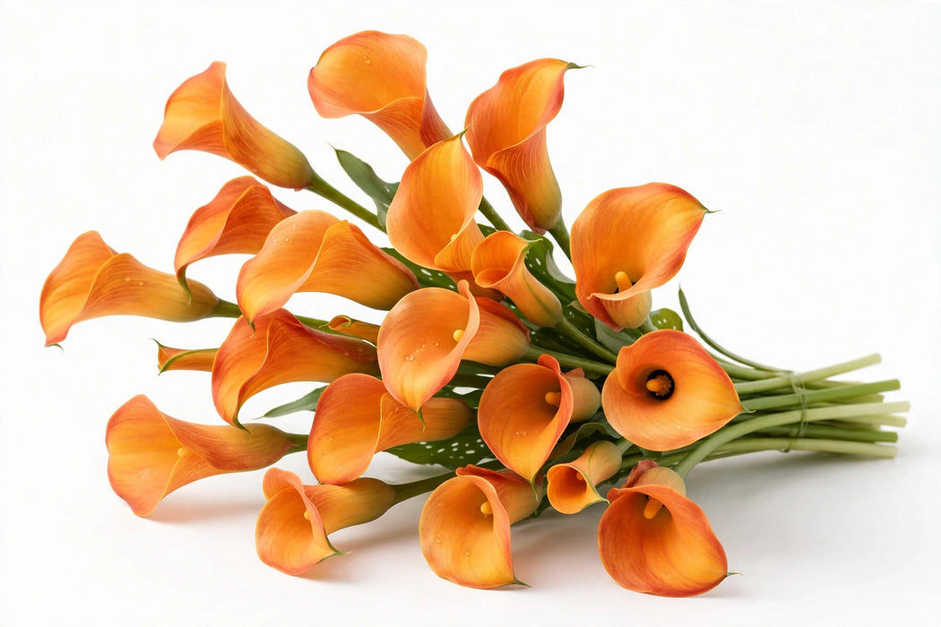 Next Day Delivery - CALLA MINI MANGO 40cm 10st - Orange - 80 Stems [LIMITED]