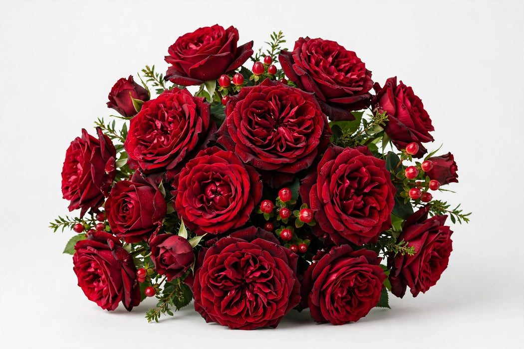 Next Day Delivery - ROSE EXOTIC BERRY 50cm 5,5cm 25st - Red - 100 Stems [LIMITED]