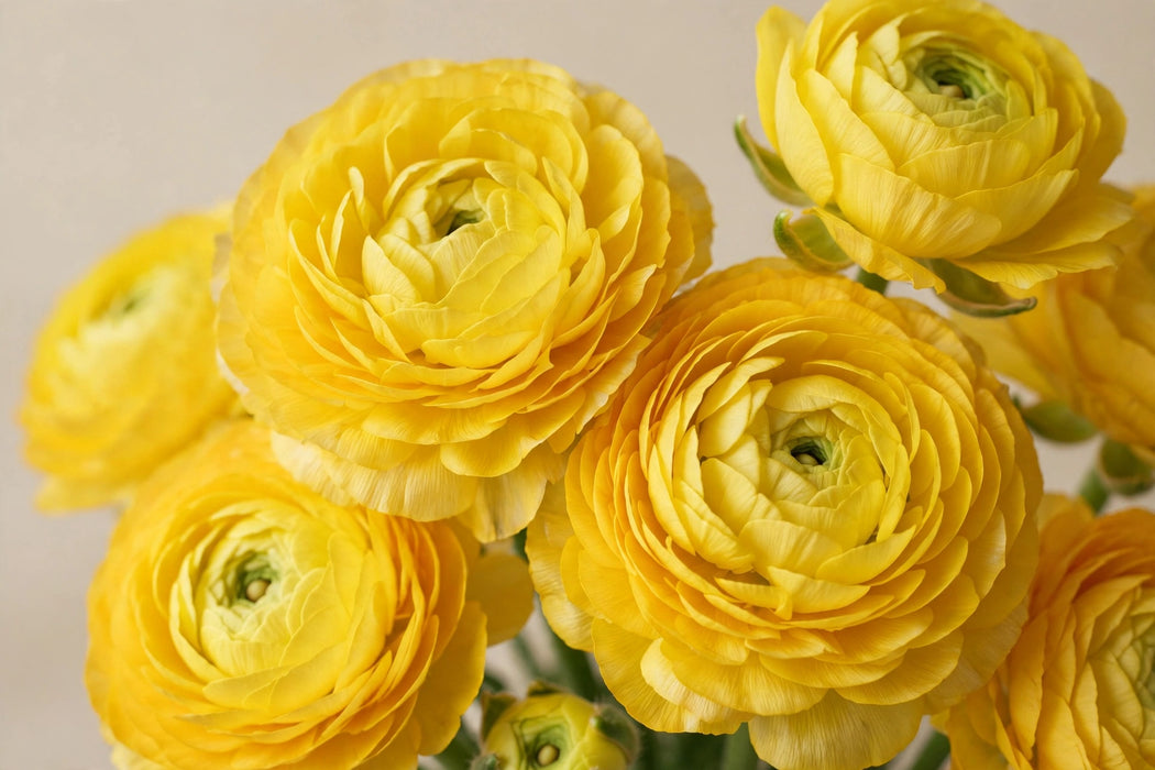 Ranunculus Flower Collection - Ranunculus Yellow 50-60CM (120 STEMS / BX)