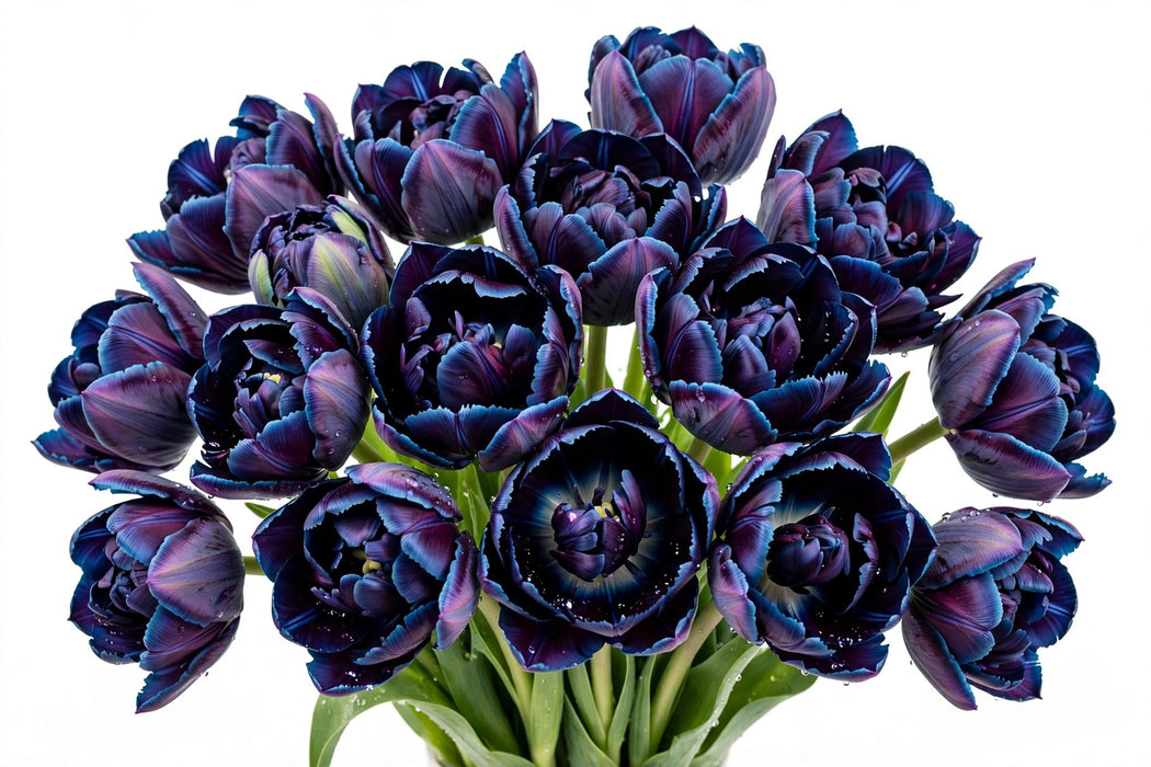 Tulip Collective - Dyed Double Moscow Midnight 37Cm 35Gr - Blue-Purple - 150 Stems