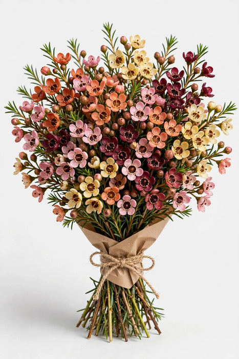 Wax Flower Tinted Fall Mix - 14 Bunches/Box