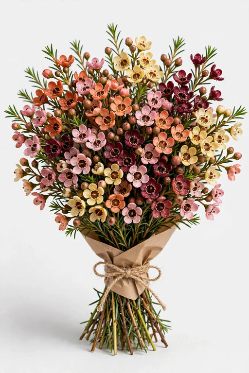 Wax Flower Tinted Fall Mix - 14 Bunches/Box