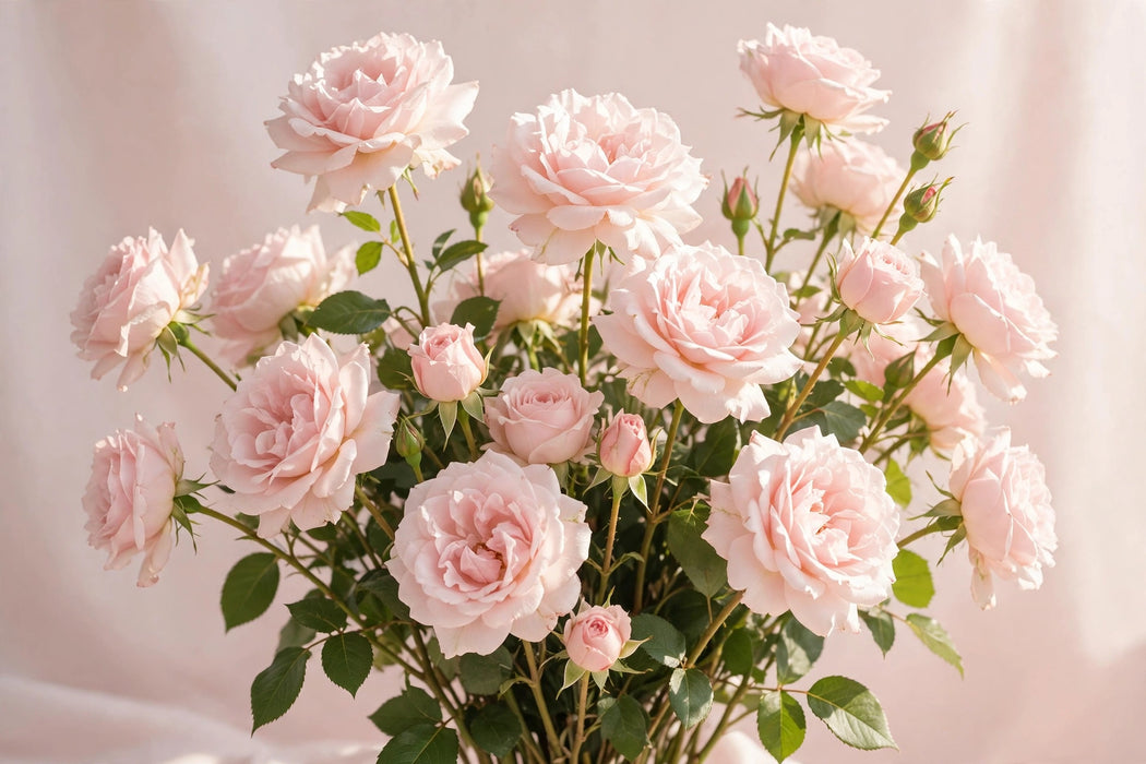 Next Day Delivery - ROSE POWDERPUFF 60cm 5,5cm 25st - Light Pink - 100 Stems [Limited]