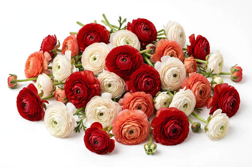 The Ranunculus Collection - Romance Ranunculus Assorted 20 Get Lucky + 40 Hydra + 40 Nohant 40-50CM (100 STEMS / BX)