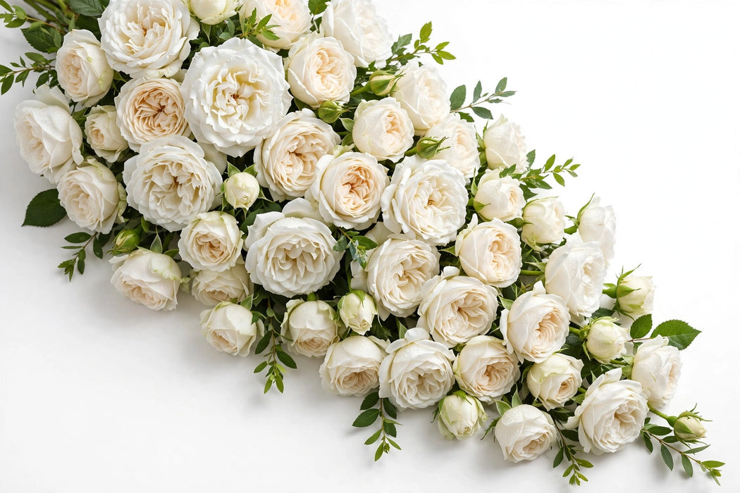 Next Day Delivery - ROSE PLAYA BLANCA 60cm 5,5cm 25st - White - 100 Stems [LIMITED]