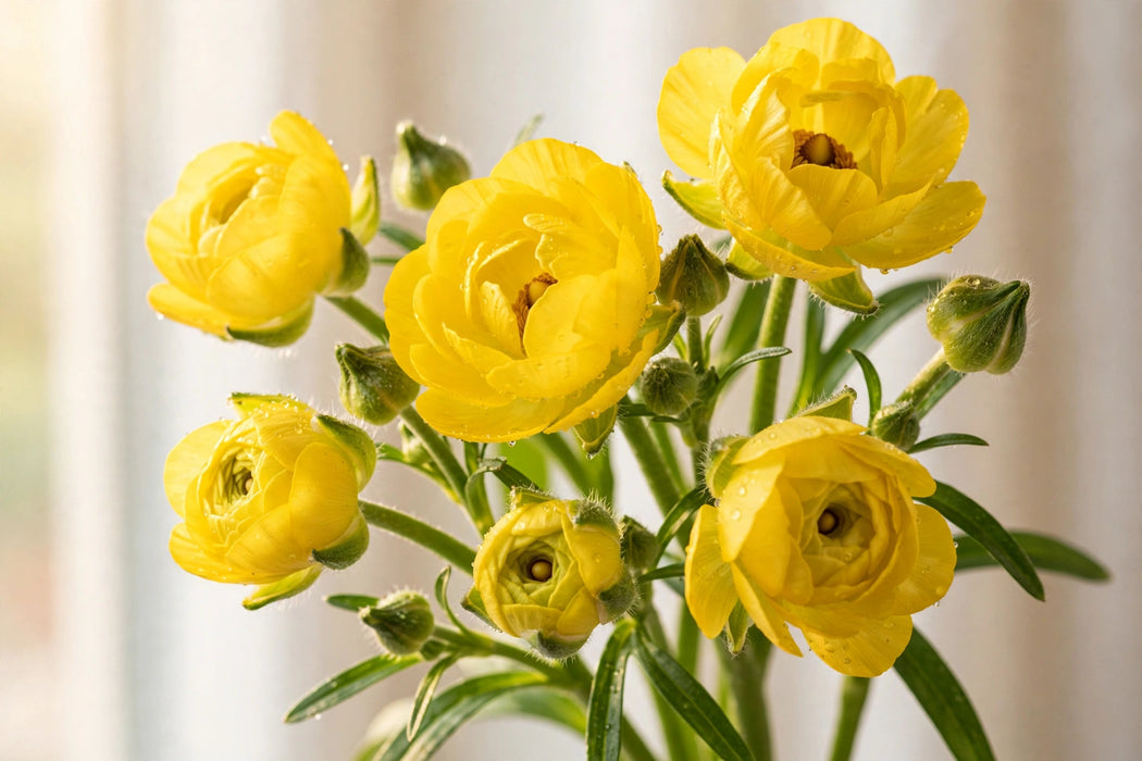 Ranunculus Flower Collection - Butterfly Ranunculus Phytalos Yellow 40-50CM (120 STEMS / BX)