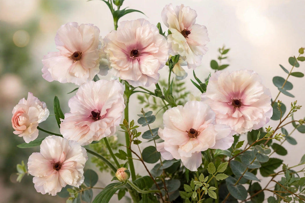 Ranunculus Flower Collection - Butterfly Ranunculus Ariadne Blush Pink 50-60CM (120 STEMS / BX)