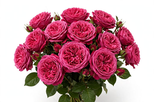 Next Day Delivery - ROSE BARONESSE 45cm 4cm 12st - Dark Pink - 48 Stems [LIMITED]