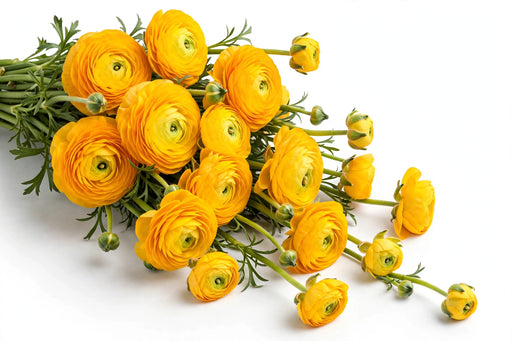 Next Day Delivery - RANUNCULUS ELEGANCE GIALLO 35cm 10st x120 - Yellow - 120 Stems [LIMITED]