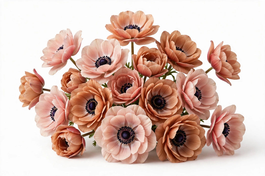 Next Day Delivery - Anemones Blush Carmel 30-40 cm - 140 Stems [LIMITED]