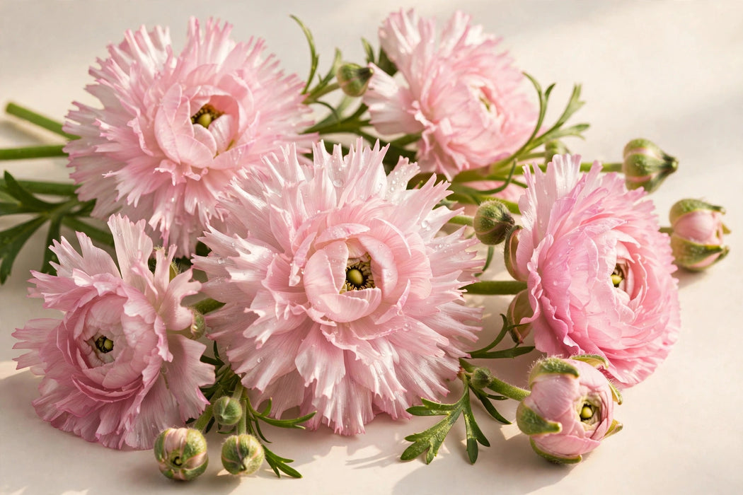 Ranunculus Flower Collection - Butterfly Ranunculus Europe Pink 50-60CM (120 STEMS / BX)
