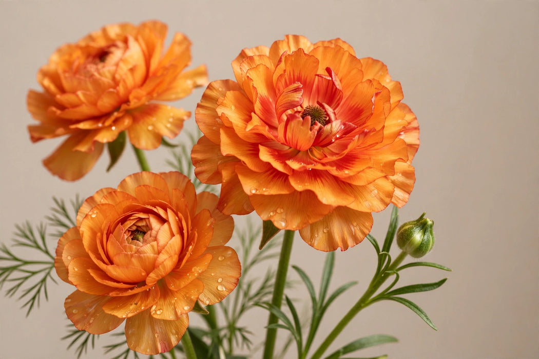 Ranunculus Flower Collection - Butterfly Ranunculus Phosphorus Orange 40-50CM (120 STEMS / BX)