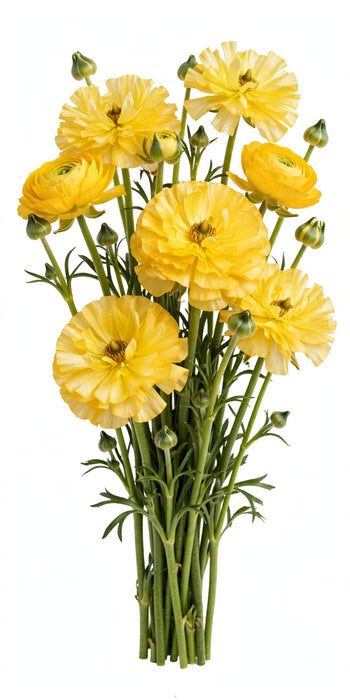 Next Day Delivery - Butterfly Ranunculus - Diones Yellow 40-50cm - 120 Stems