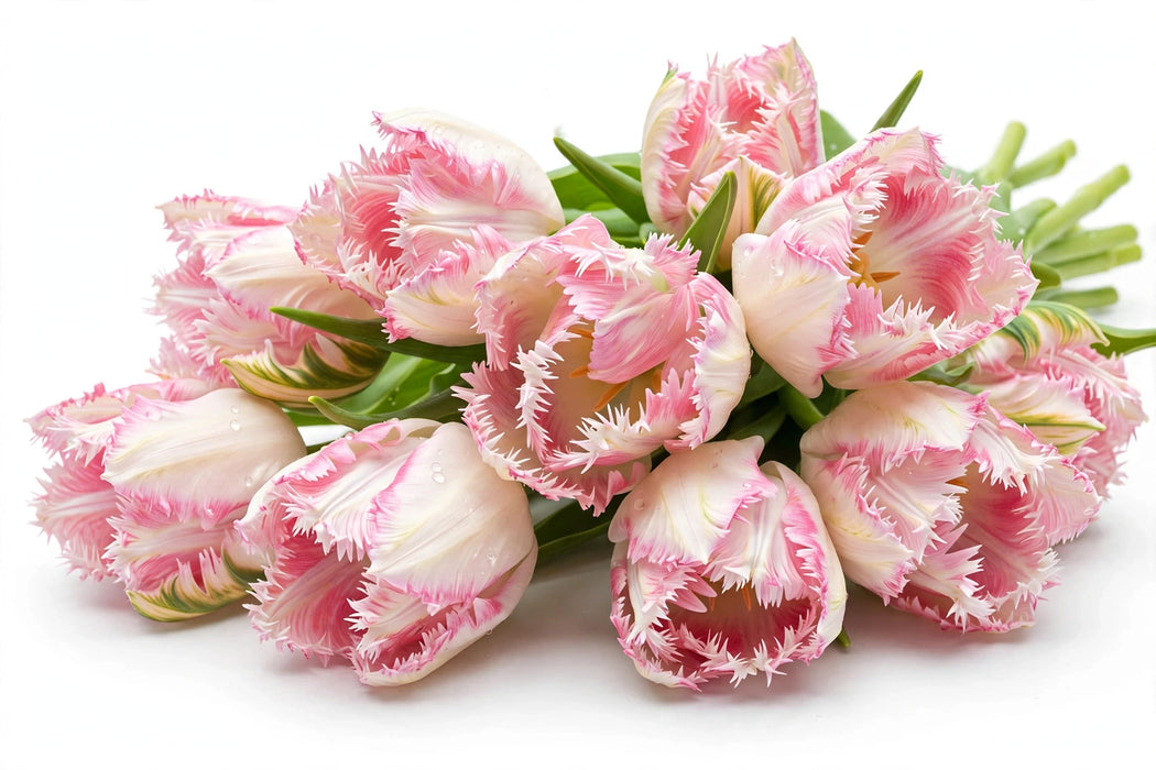 Tulip Collective - Parrot Cabanna 36Cm 30Gram - White/Pink - 150 Stems