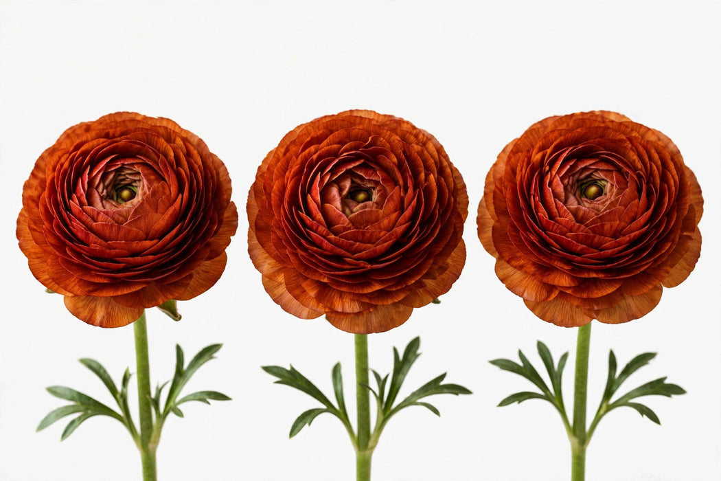 Ranunculus Flower Collection - Ranunculus Dark Orange 30-40CM (120 STEMS / BX)