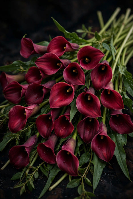 Next Day Delivery - CALLA MINI RED CHARM 50cm 10st - New - 70 Stems [Limited]