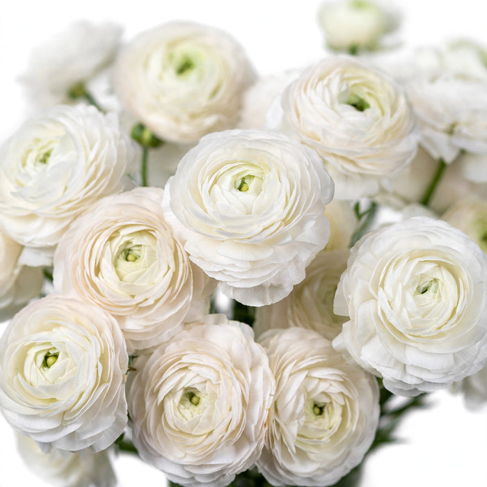 Next Day Delivery - RANUNCULUS BUTTERFLY GRACES 40cm 10st X120 - White - 120 Stems [LIMITED]