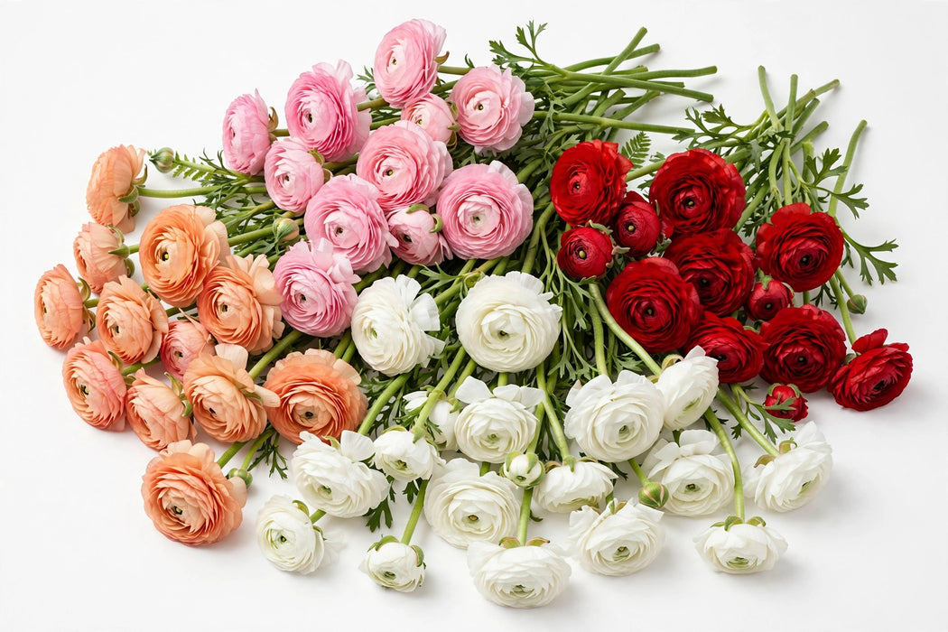 The Ranunculus Collection - Ranunculus Assorted 4 Colors 40-50CM (100 STEMS / BX)