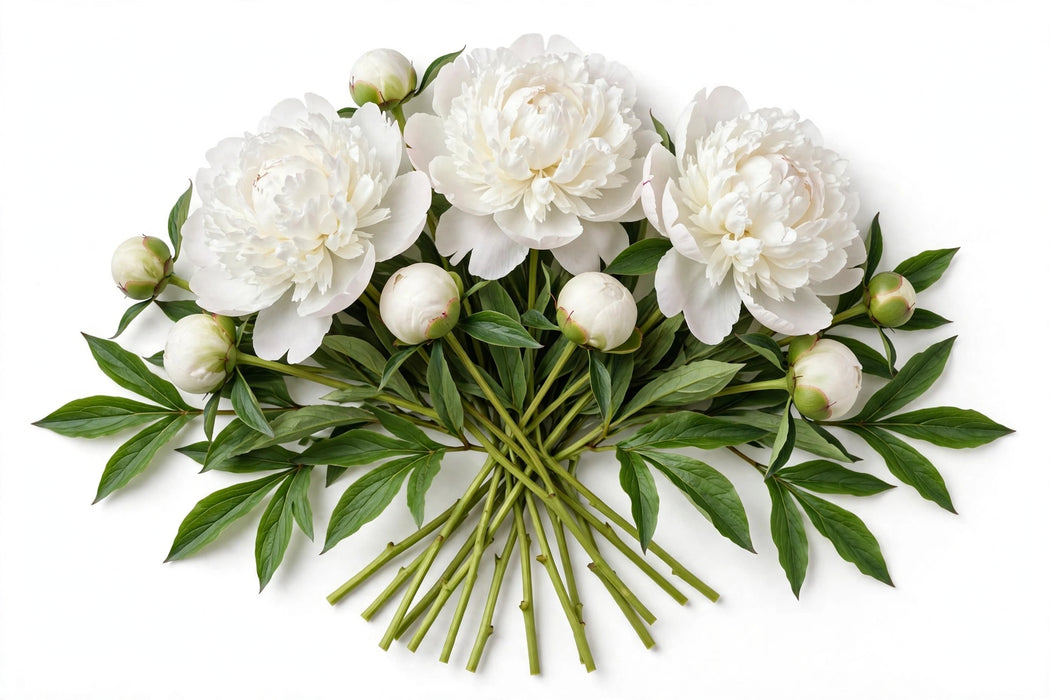 Next Day Delivery - Peonies - AAA Mary Nicholls White 50-60cm - 60 Stems