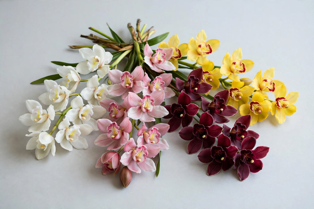 Next Day Delivery - CYMBIDIUM ASSORTED 60cm 8+ - Assorted - 10 Stems [LIMITED]