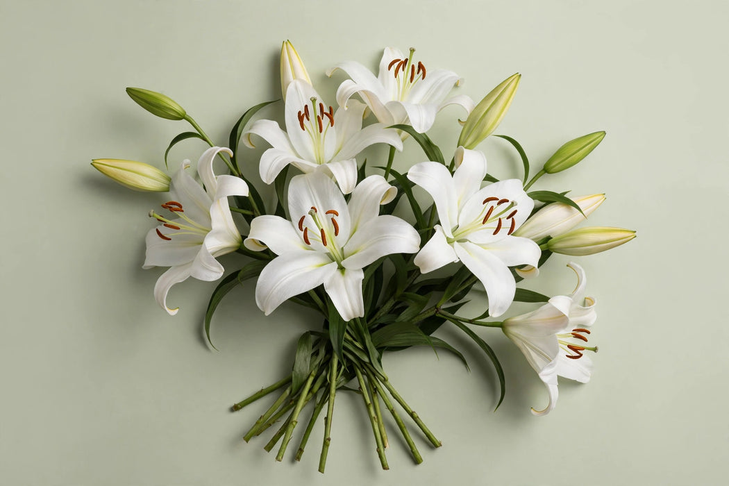 Next Day Delivery - LILY OT ZAMBESI (NEUMANN) 2+ 70cm 10st - White - 70 Stems [LIMITED]