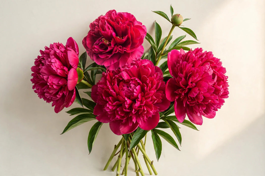 Next Day Delivery - PAEONIA BELGRAVIA 50cm 5st - Cerise - 100 Stems [LIMITED]