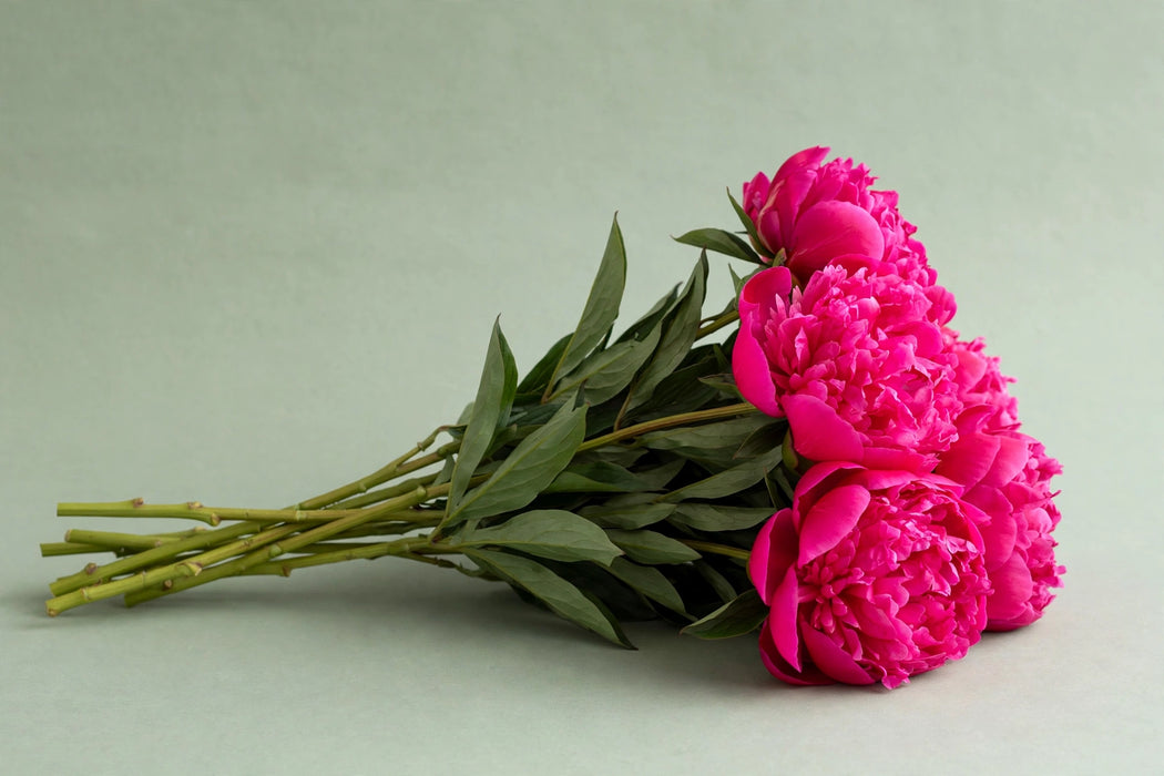 Next Day Delivery - PAEONIA BELGRAVIA 55cm 5st X60 - Cerise - 60 Stems [LIMITED]