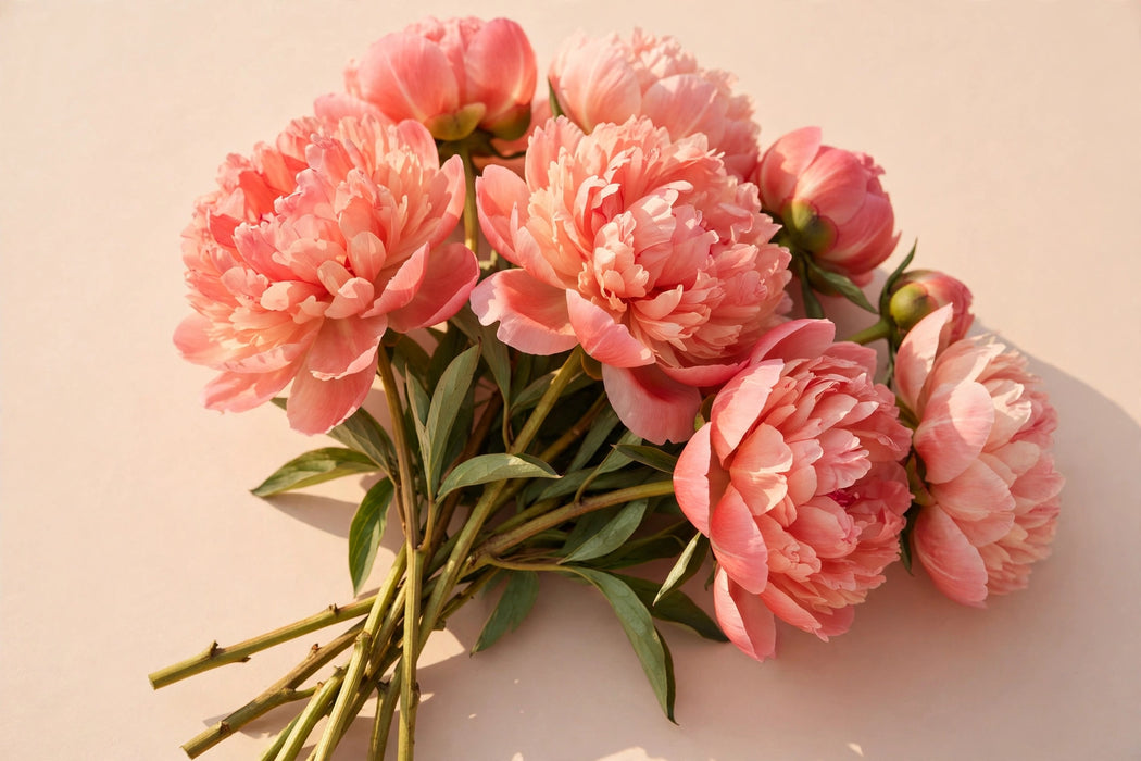 Next Day Delivery - PAEONIA CORAL SUNSET 50cm 5st - Salmon - 100 Stems [LIMITED]