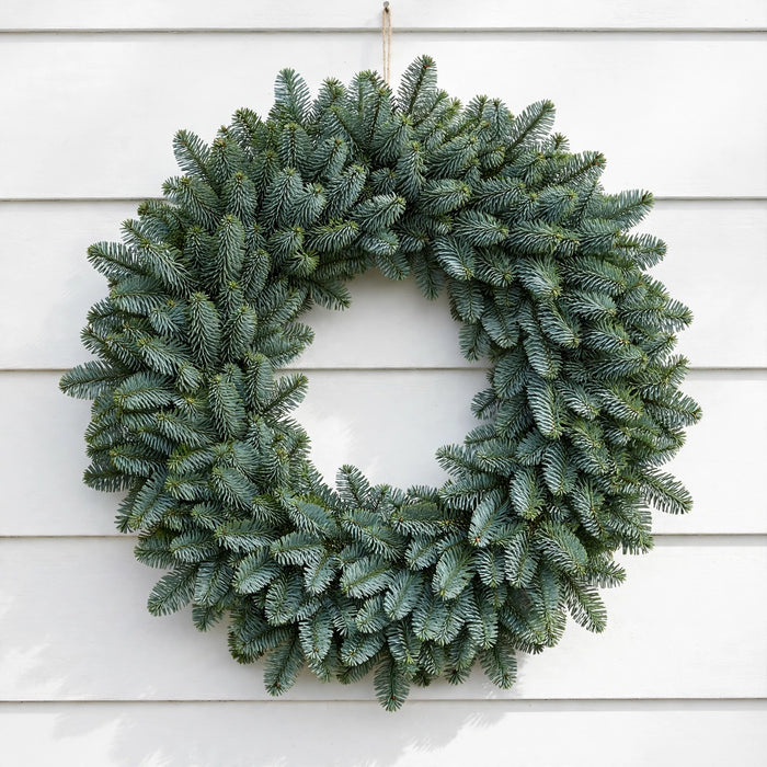 Next Day Delivery - 16 INCHES PLAIN NOBLE WREATH - Green - 6 Per Box