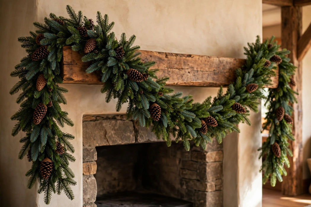 Next Day Delivery - DOUGLAS FIR GARLAND - Green - 75 Feet