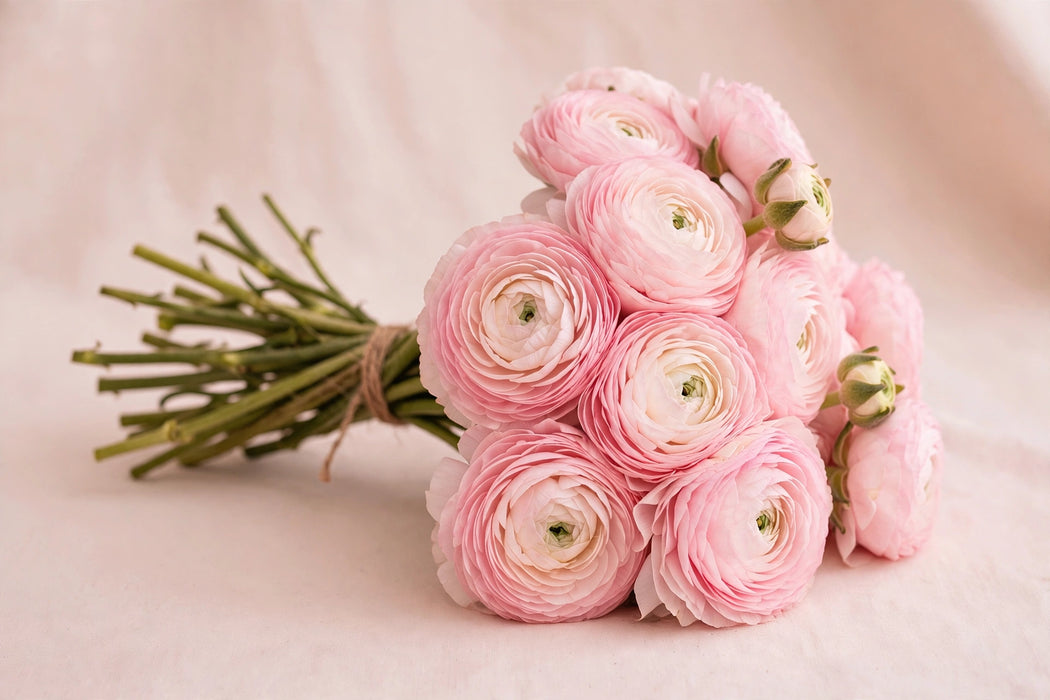 Next Day Delivery - RANUNCULUS CLONI FAVOLA 40cm 10st - Pink - 80 Stems [LIMITED]