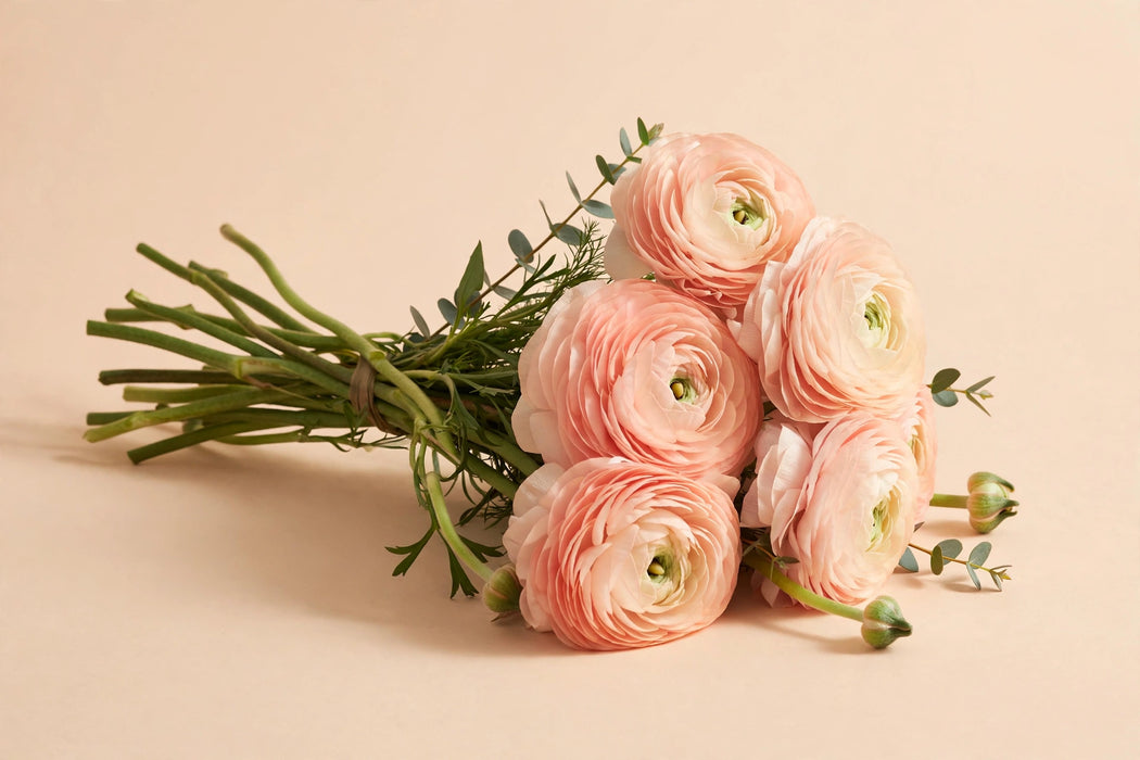Next Day Delivery - RANUNCULUS CLONI GRAND PASTEL 40cm 10st - Peach - 80 Stems [LIMITED]