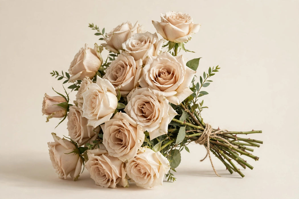 Next Day Delivery - ROSE CHAMPAGNE 60cm 4,5cm 25st - Champagne - 100 Stems [LIMITED]
