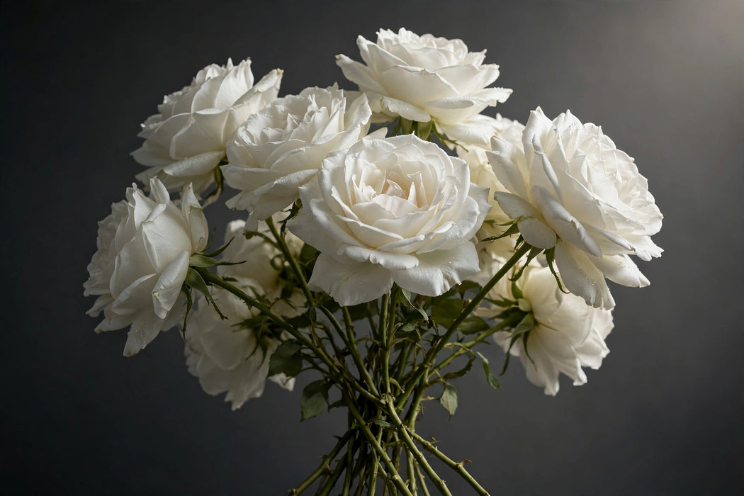 Next Day Delivery - ROSE FULL MOON 60cm 6cm 12st X96 - White - 96 Stems [LIMITED]