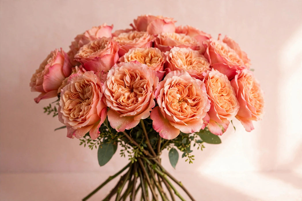 Next Day Delivery - ROSE JUICY XPRESSION 50cm 5,5cm 25st - Peach - 100 Stems [LIMITED]