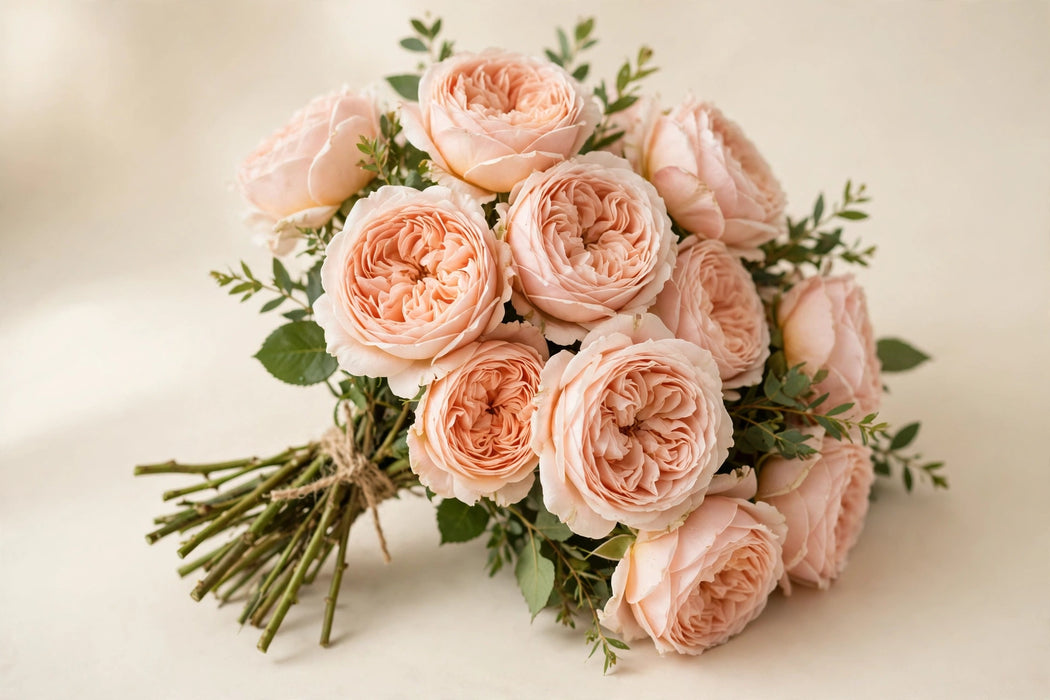 Next Day Delivery - ROSE JULIET 45cm 5,5cm 12st - Peach - 48 Stems [LIMITED]