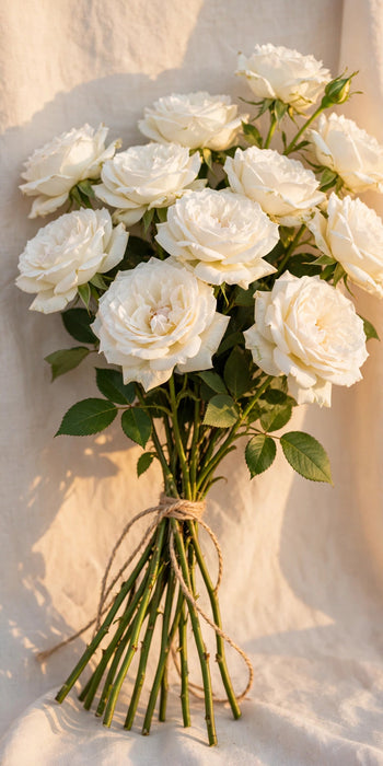 Next Day Delivery - ROSE MAYRA WHITE 60cm 5,5cm 25st - White - 100 Stems [LIMITED]
