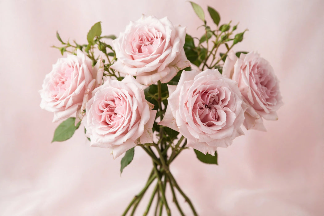 Next Day Delivery - ROSE POWDERPUFF 60cm 6cm 12st - Light Pink - 72 Stems [LIMITED]