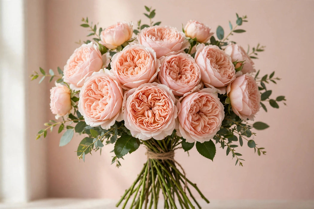 Next Day Delivery - ROSE VICKY GARDENS 50cm 6cm 25st - Peach - 100 Stems [LIMITED]
