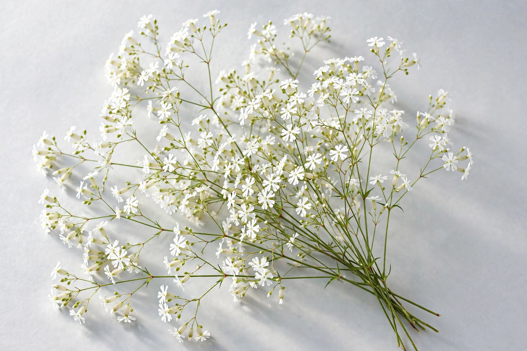 Next Day Delivery - SILENE MONICA SPARKLE 65cm 5st - White - 60 Stems [LIMITED]