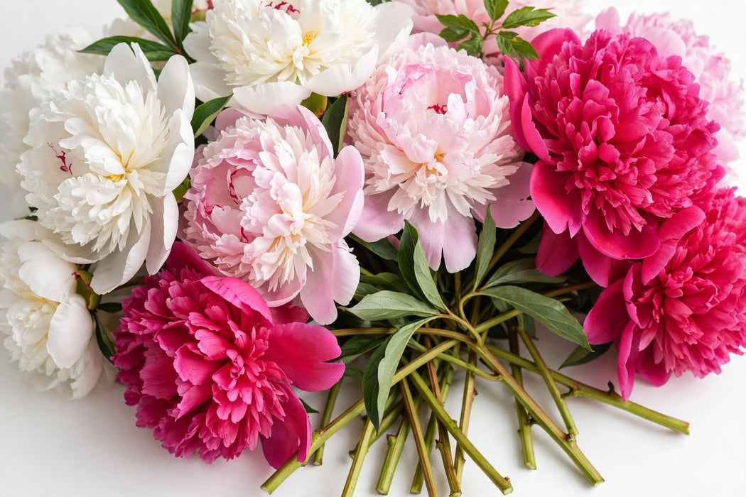 Next Day Delivery - MIX (40 White Charlie - 30 Pink Jules Elie - 30 Cerise Red Sarah) - 100 Stems