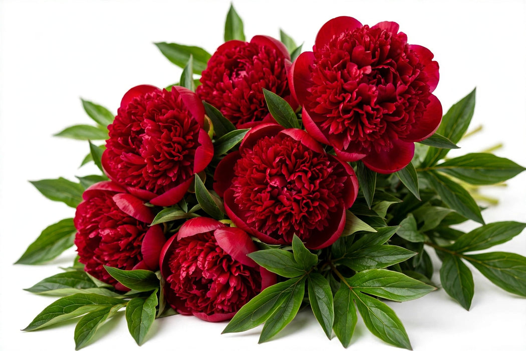 Next Day Delivery - Peonies - AAA Red Charm Dark Red 40-50cm - 80 Stems