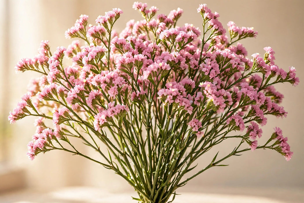 Next Day Delivery - Statice Pink 70CM 12BU/BX