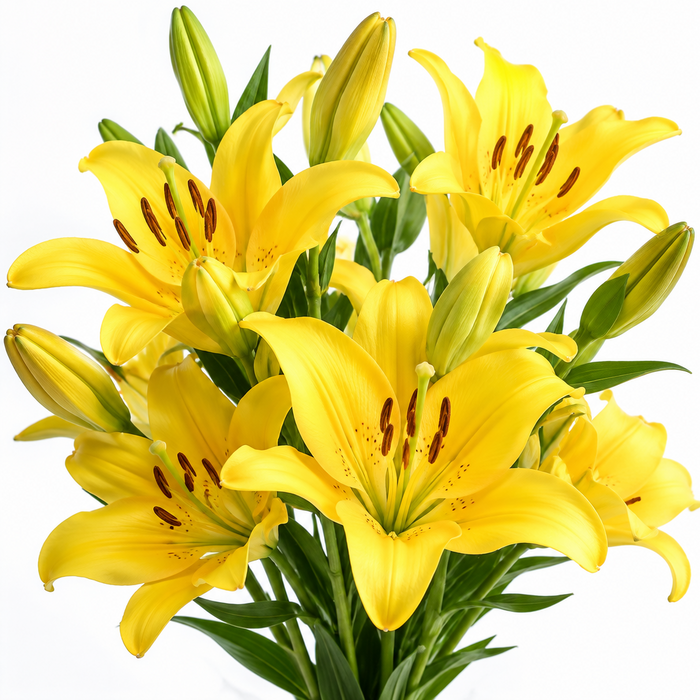 Lilies L.a Yellow 3/5bl - 60 Stems/Box